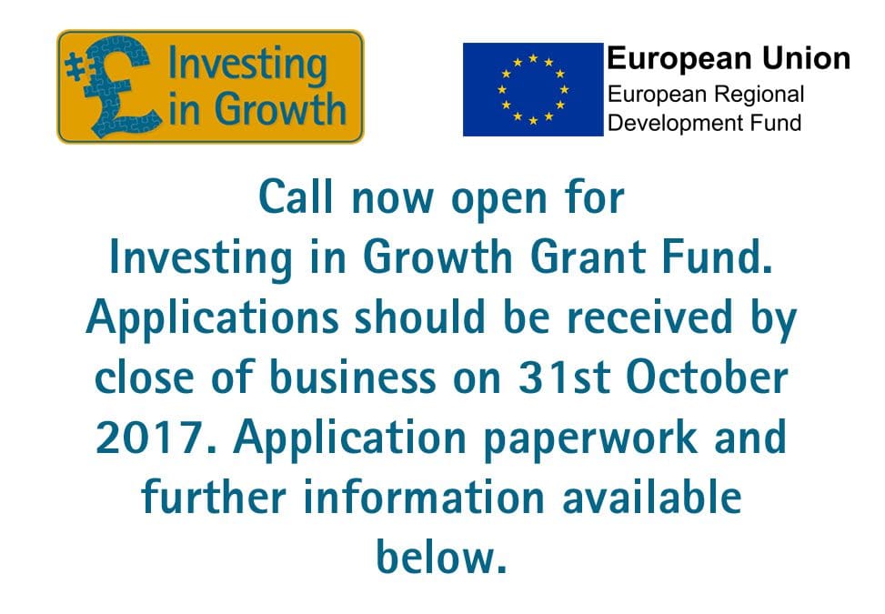CALL NOW OPEN – Investing in Growth Business Grant Fund