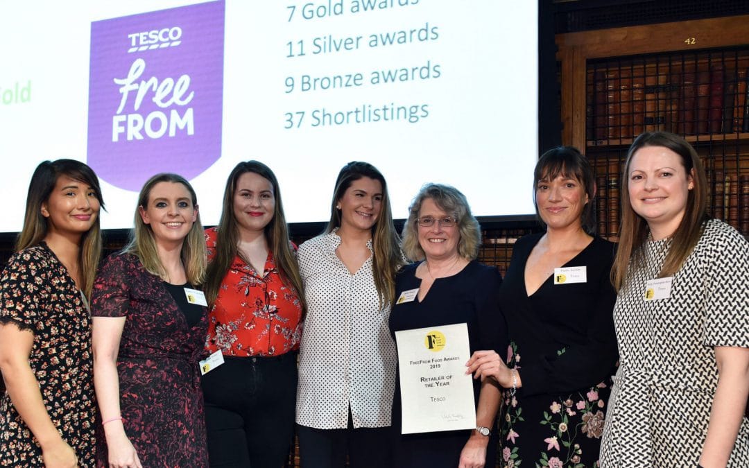 Tesco took the Retailer of the Year 2019 title whilst Booja-Booja was the winner of the FAIR trophy for the Best FreeFrom Food 2019.