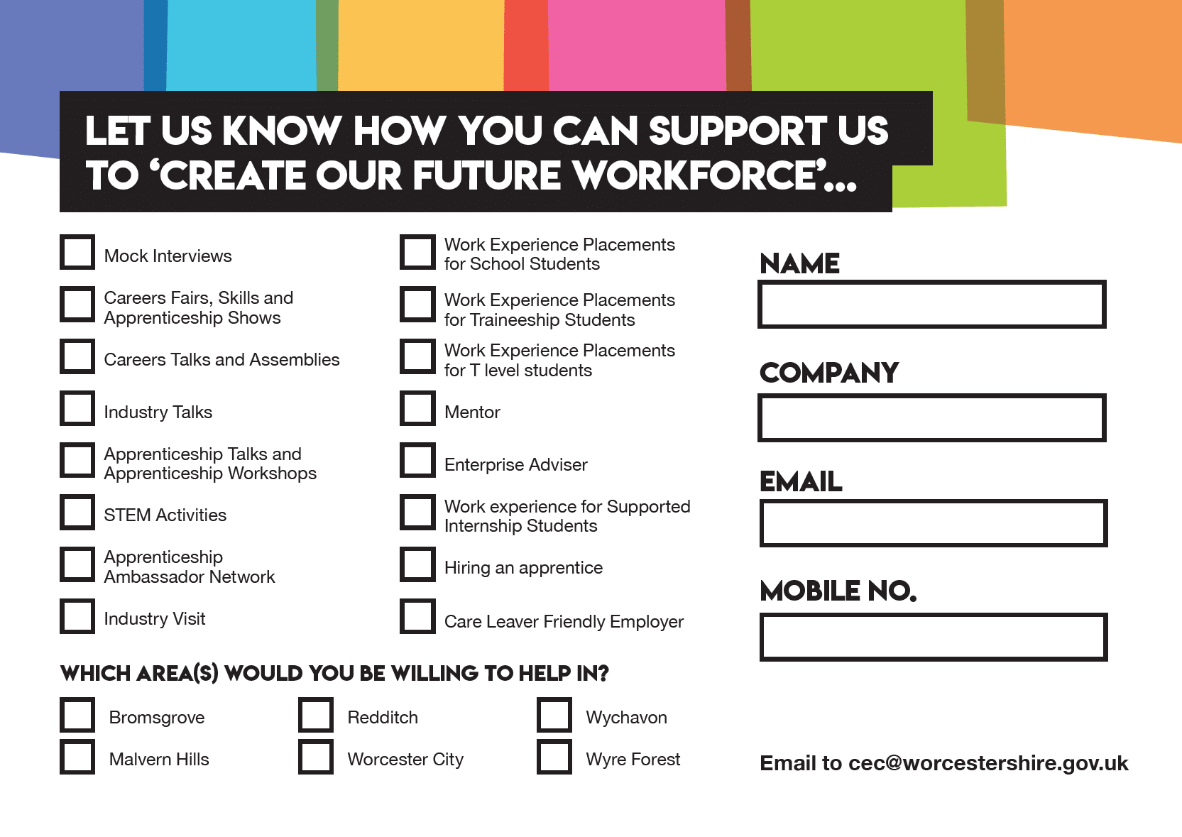 Graphic of Employer Pledge card 